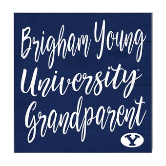 Navy BYU Cougars 10'' x 10'' Grandparent Plaque