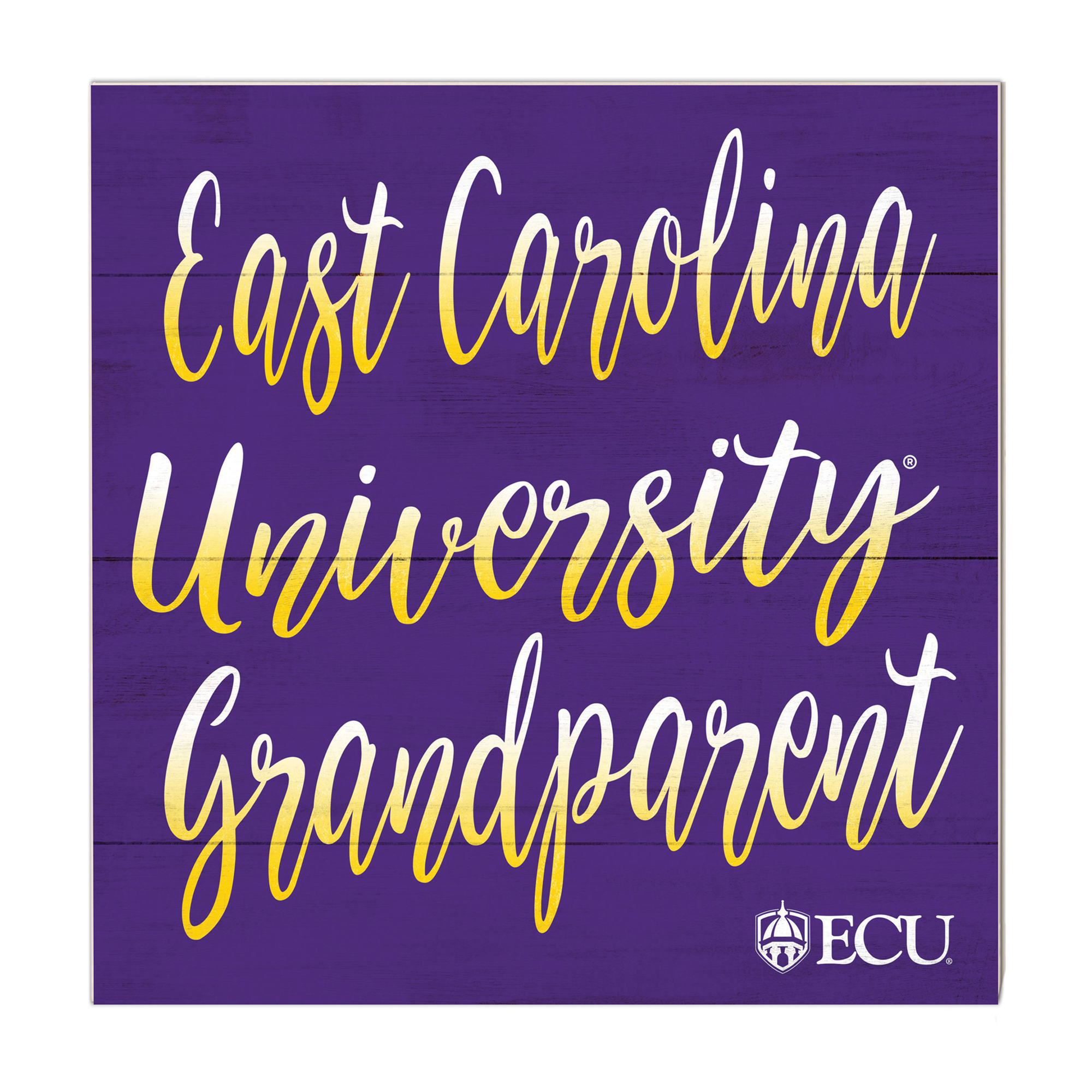 Purple ECU Pirates 10'' x 10'' Grandparent Plaque