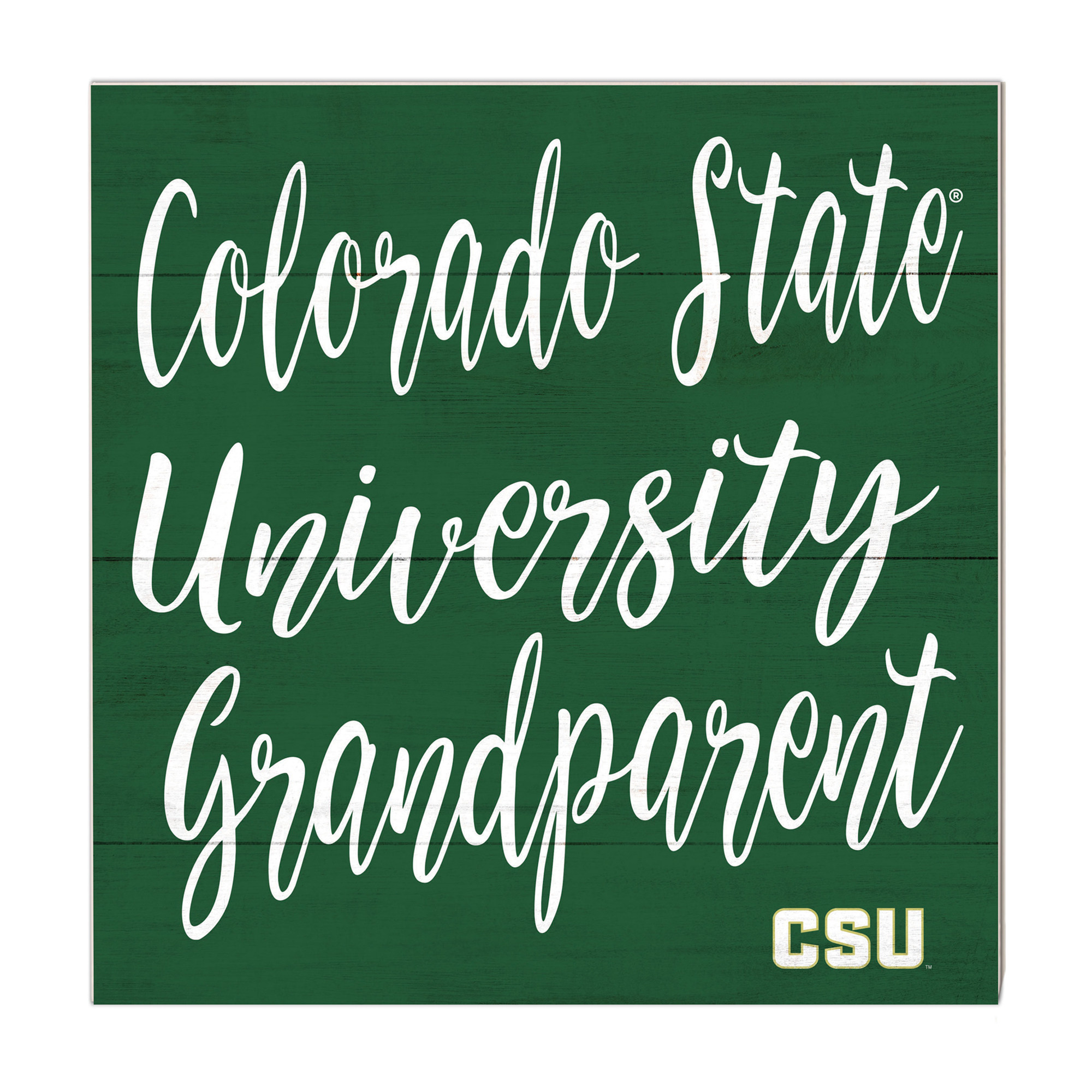 Green Colorado State Rams 10'' x 10'' Grandparent Plaque
