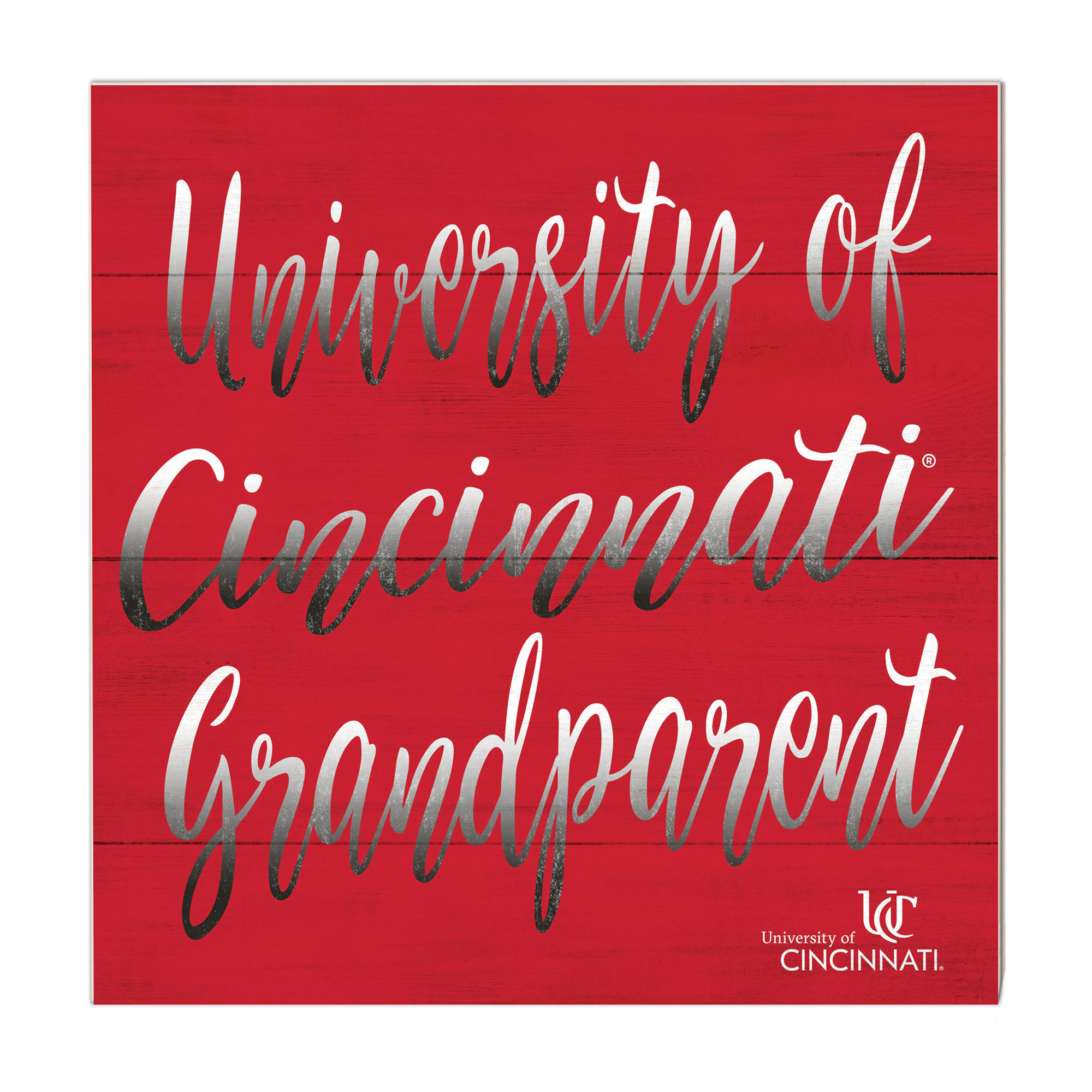 Red Cincinnati Bearcats 10'' x 10'' Grandparent Plaque