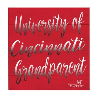 Red Cincinnati Bearcats 10'' x 10'' Grandparent Plaque