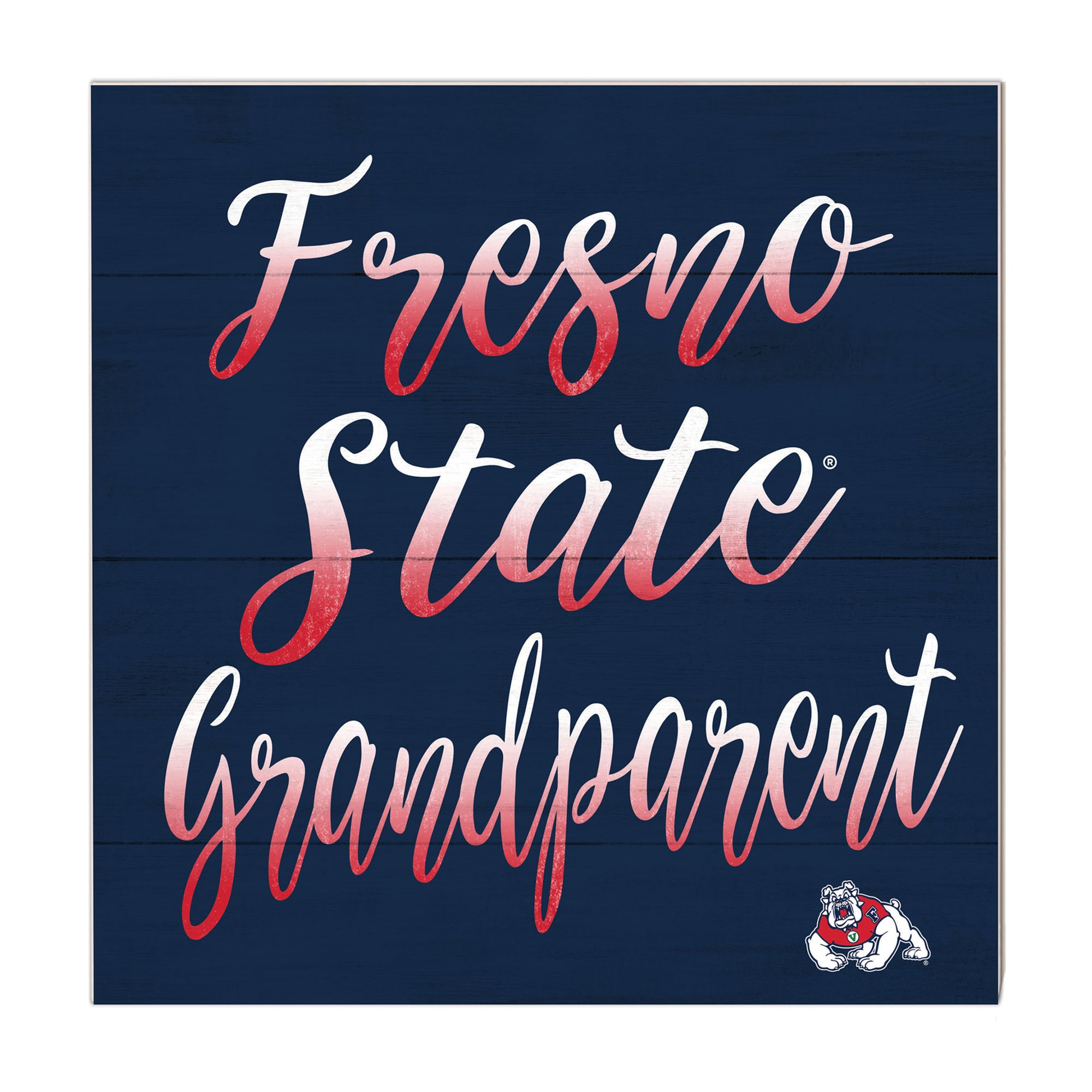 Navy Fresno State Bulldogs 10'' x 10'' Grandparent Plaque