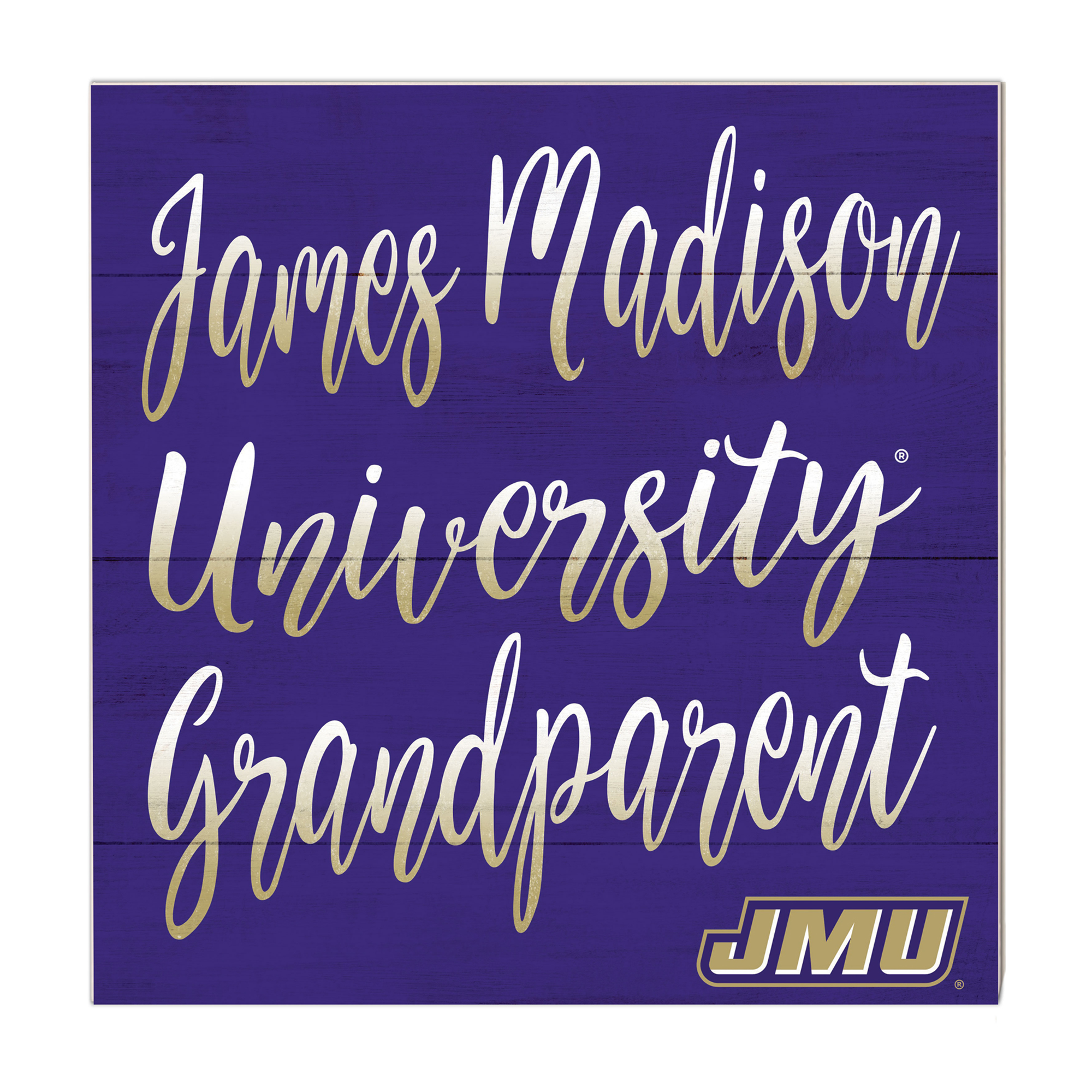 Purple James Madison Dukes 10'' x 10'' Grandparent Plaque