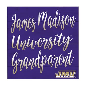 Purple James Madison Dukes 10'' x 10'' Grandparent Plaque