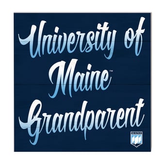 Navy Maine Black Bears 10'' x 10'' Grandparent Plaque