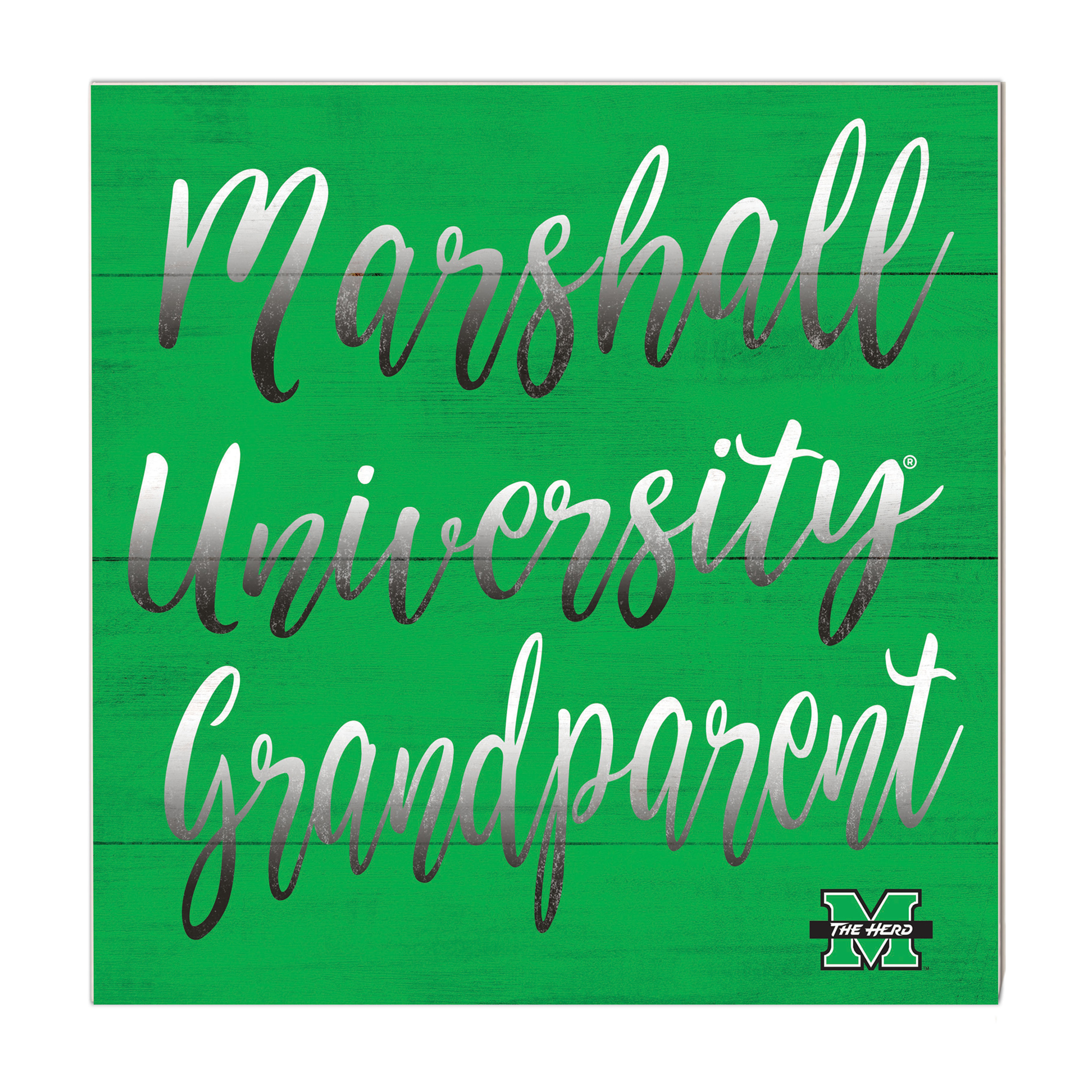 Green Marshall Thundering Herd 10'' x 10'' Grandparent Plaque