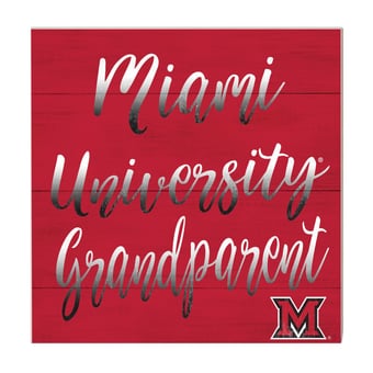 Red Miami University RedHawks 10'' x 10'' Grandparent Plaque