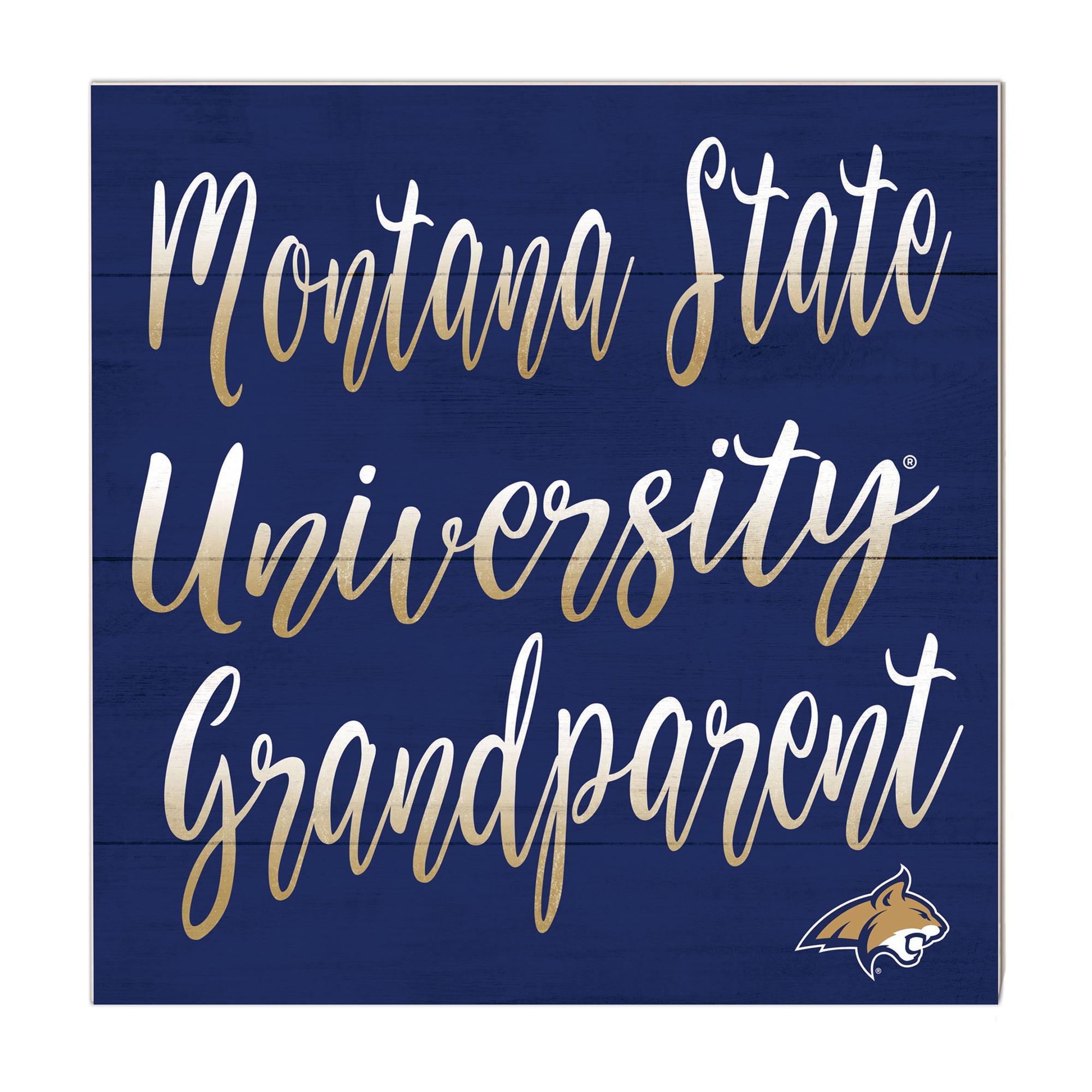 Navy Montana State Bobcats 10'' x 10'' Grandparent Plaque