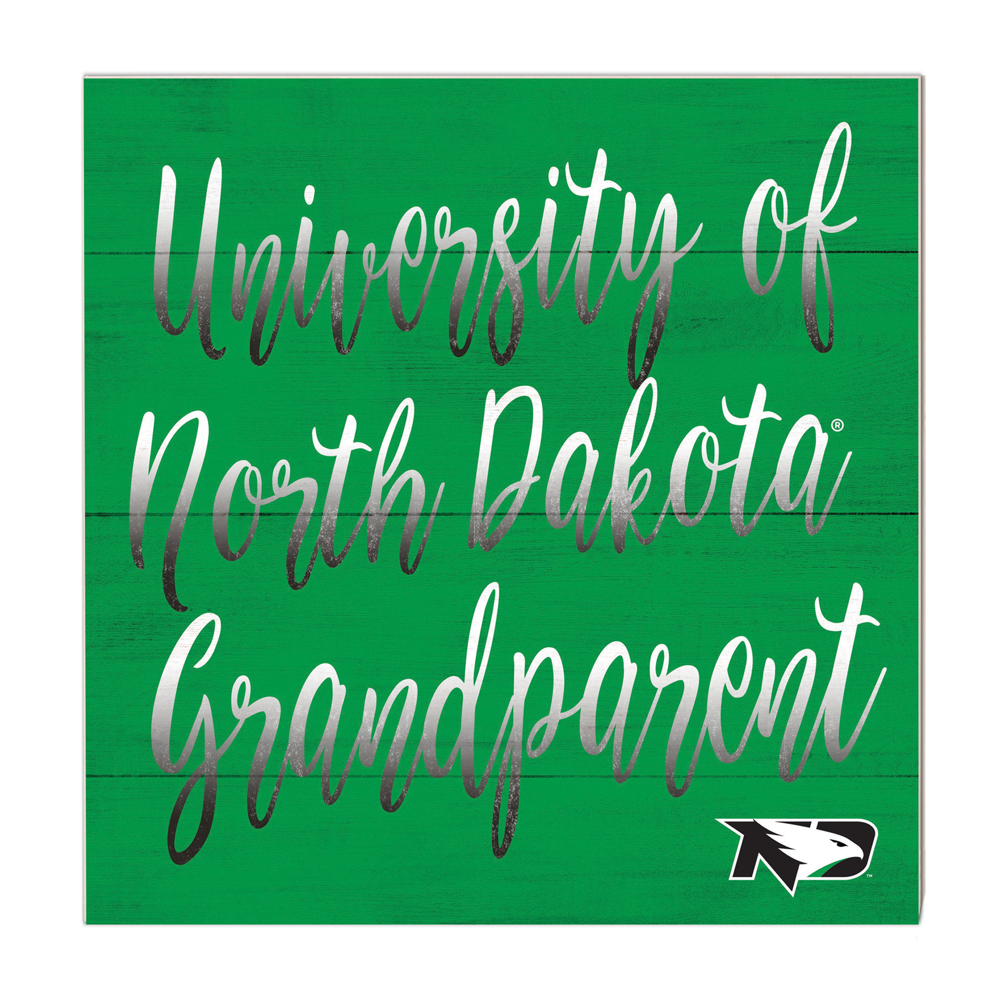 Green North Dakota 10'' x 10'' Grandparent Plaque
