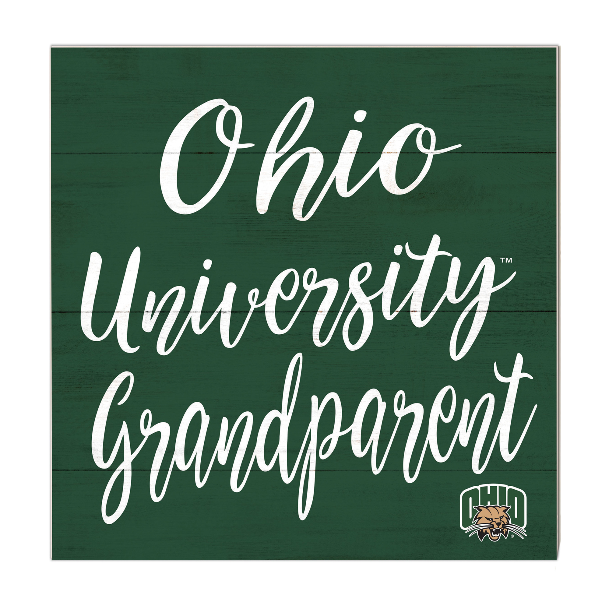Green Ohio Bobcats 10'' x 10'' Grandparent Plaque