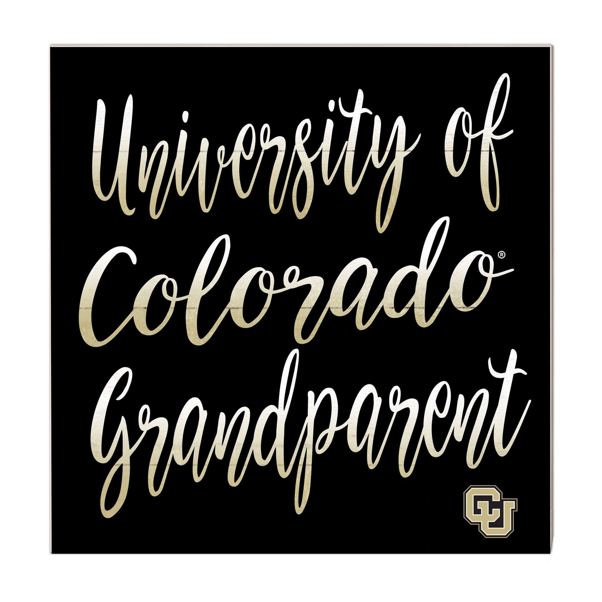 Black Colorado Buffaloes 10'' x 10'' Grandparent Plaque