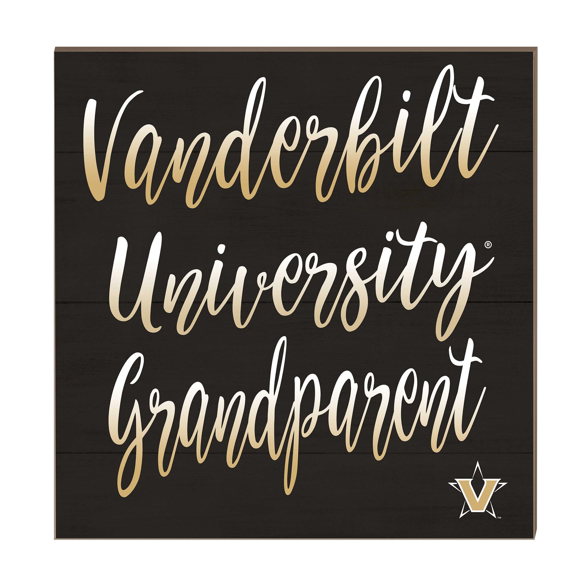 Black Vanderbilt Commodores 10'' x 10'' Grandparent Plaque