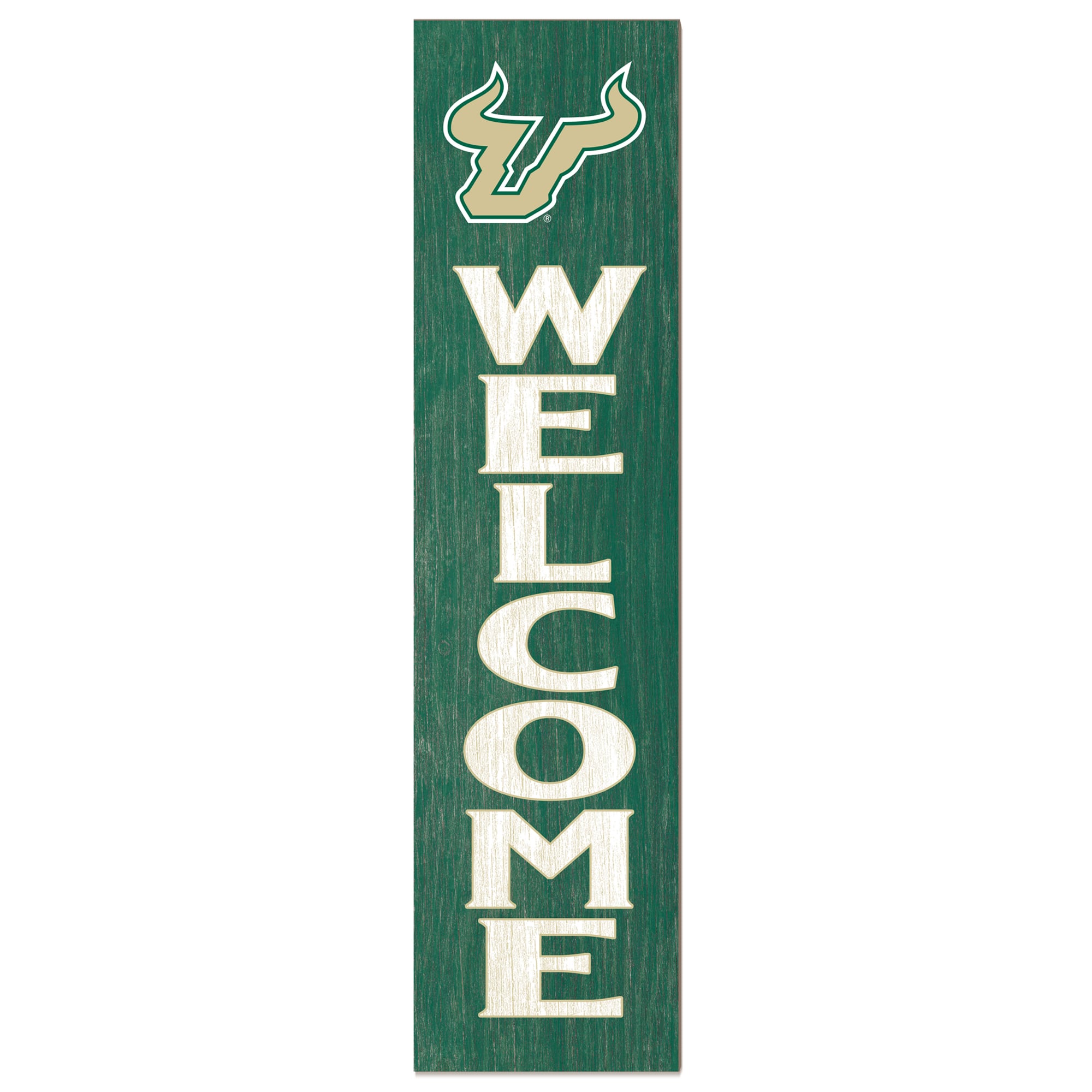 Green South Florida Bulls 12'' x 48'' Welcome Outdoor Leaner
