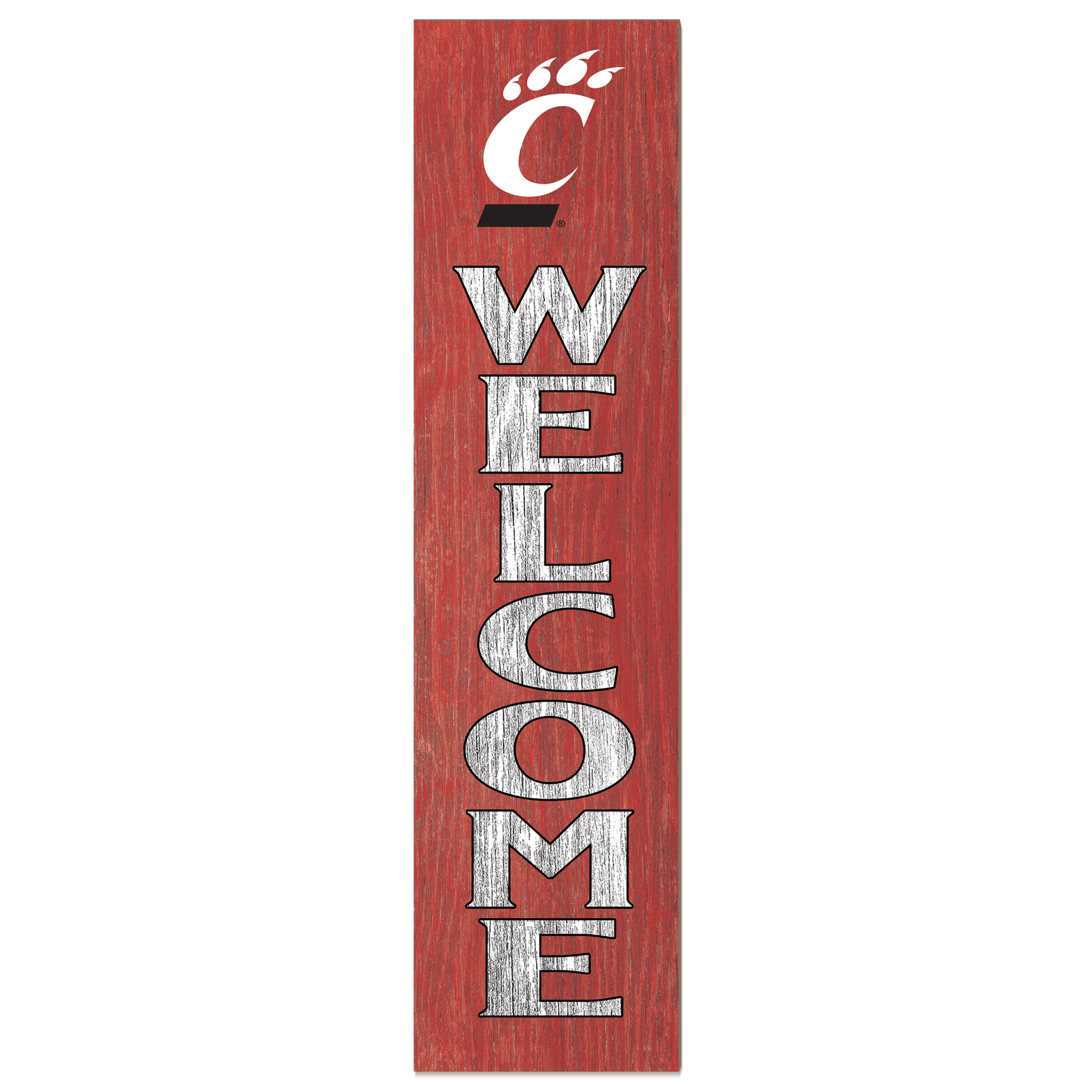 Red Cincinnati Bearcats 12'' x 48'' Welcome Outdoor Leaner