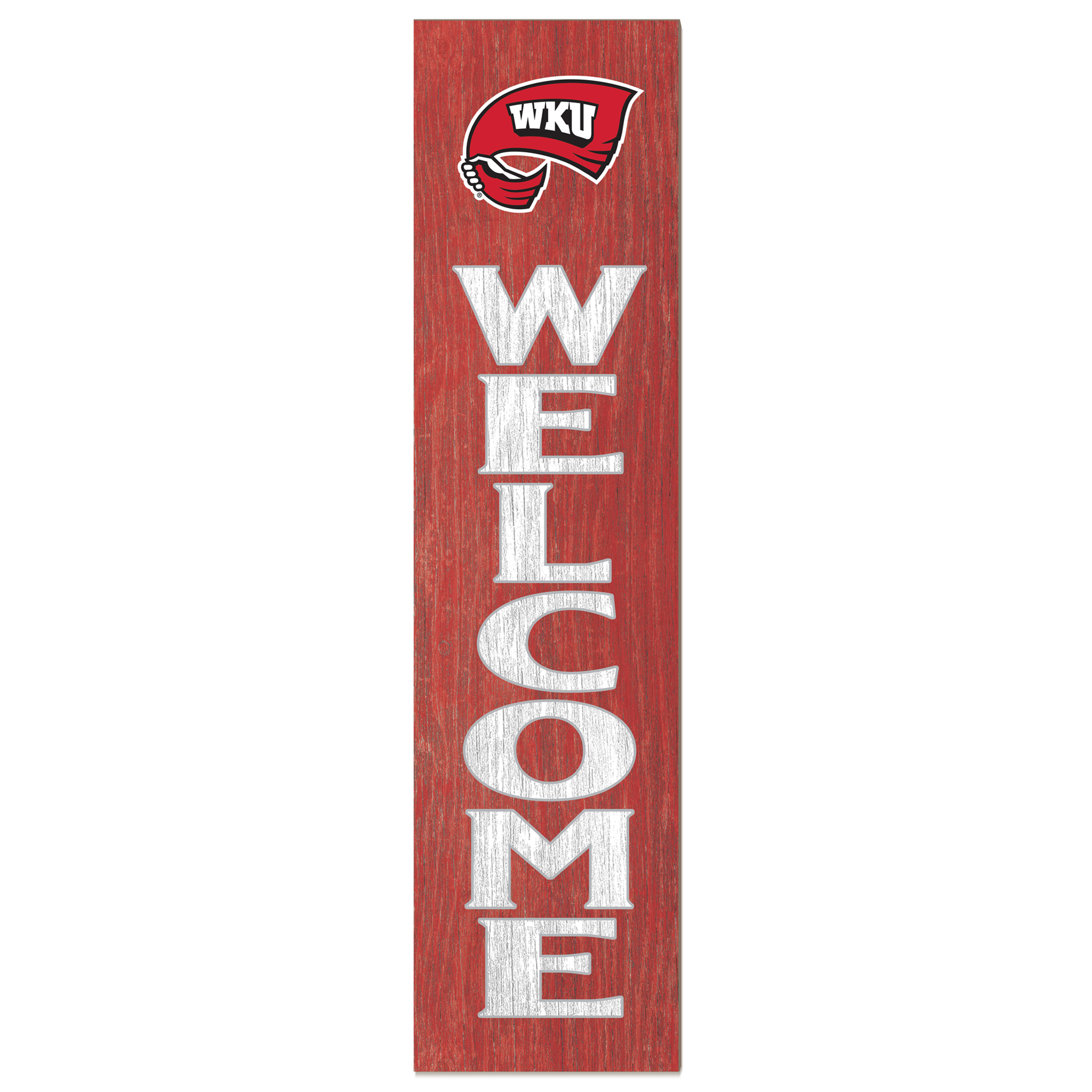 Red Western Kentucky Hilltoppers 12'' x 48'' Welcome Outdoor Leaner