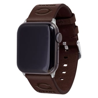 Brown Chicago Bears Leather Apple Watch Band
