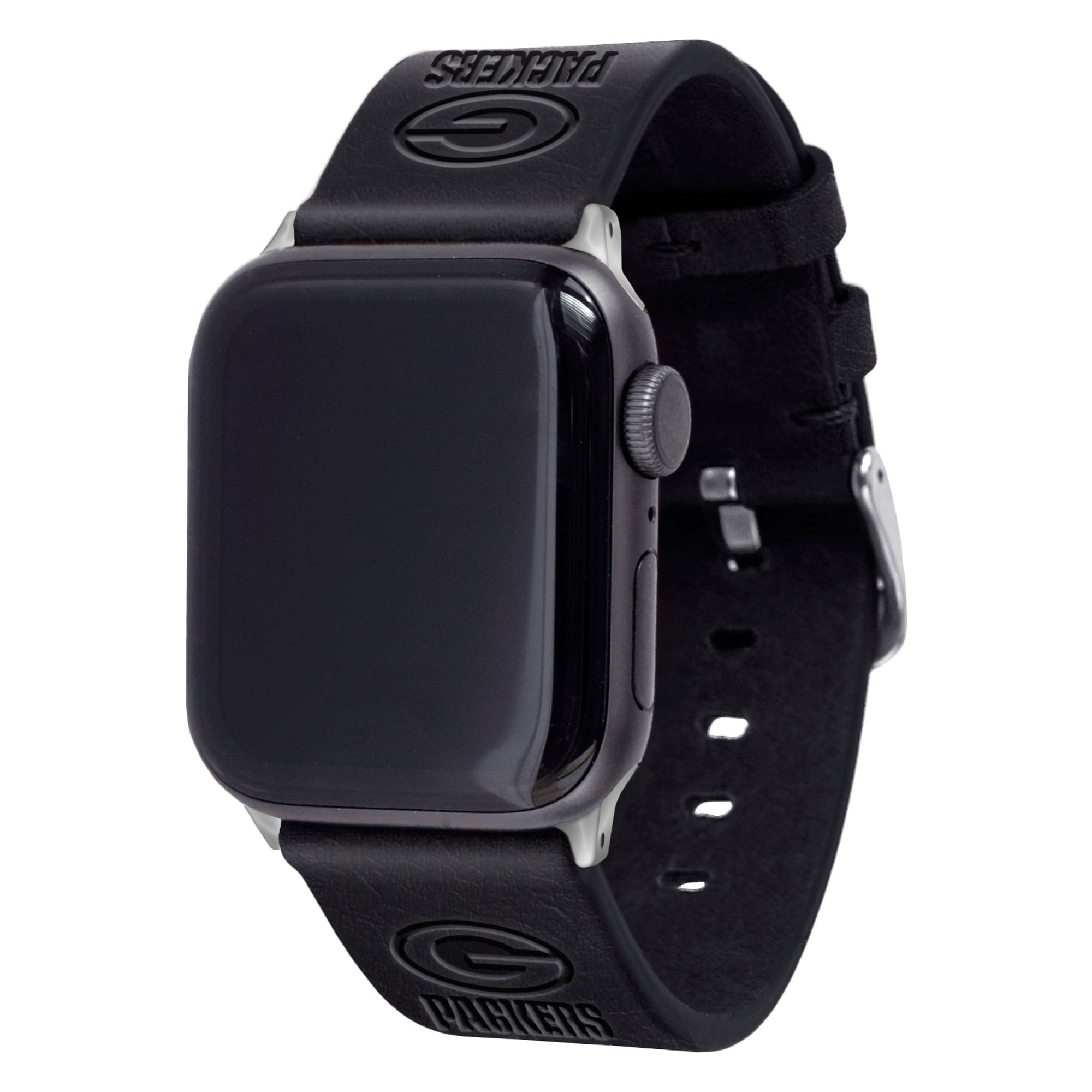 Black Green Bay Packers Leather Apple Watch Band