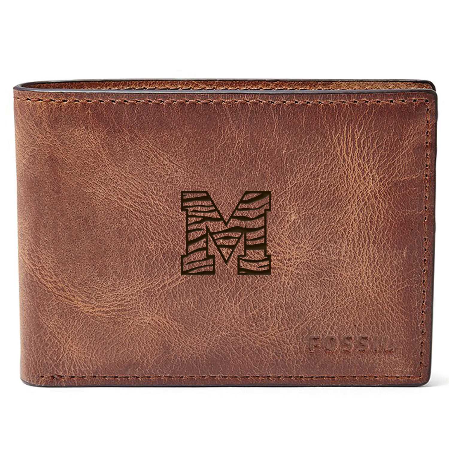 Men’s Fossil Brown Memphis Tigers Leather Derrick Front Pocket Bi-Fold Wallet Men’s Fossil Brown Memphis Tigers Leather Derrick Front Pocket Bi-Fold Wallet