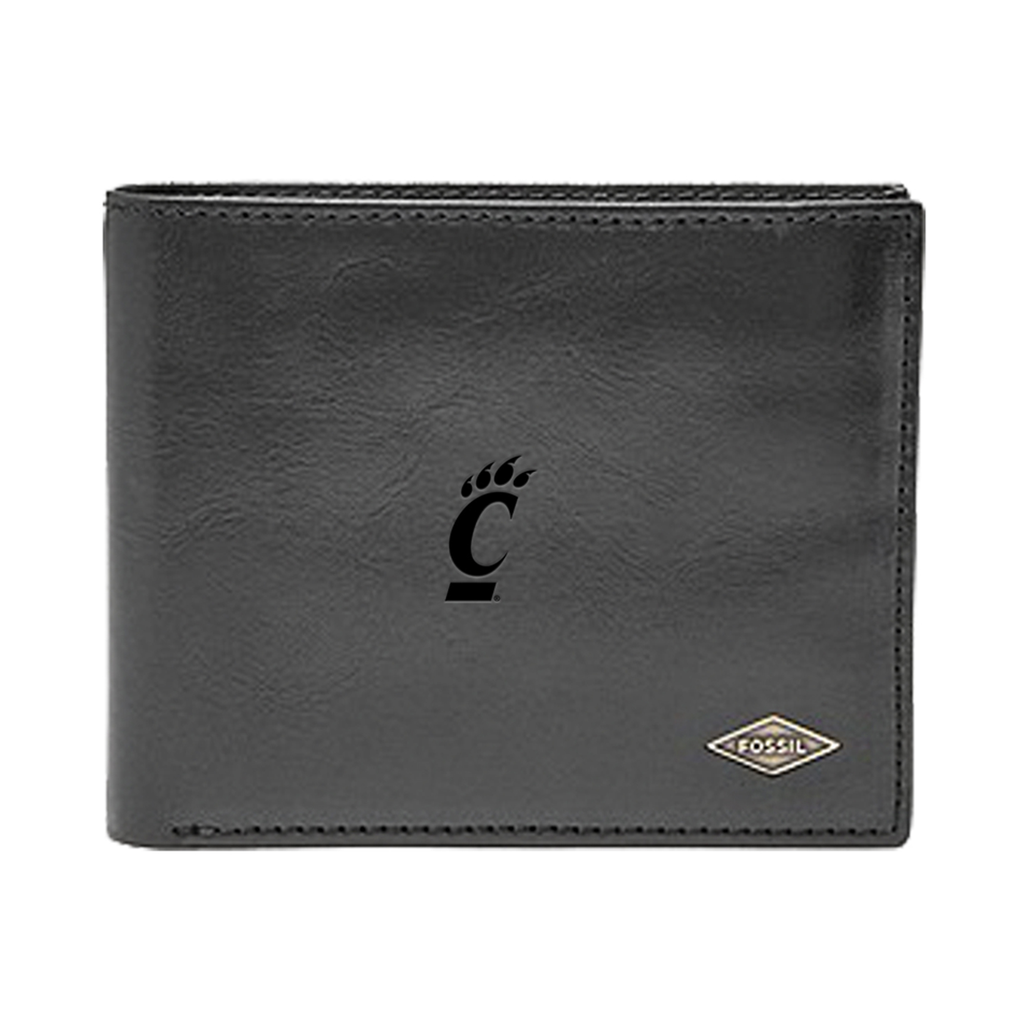 Men's Fossil Cincinnati Bearcats Leather Ryan RFID Flip ID Bifold Wallet