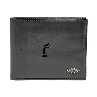 Men's Fossil Cincinnati Bearcats Leather Ryan RFID Flip ID Bifold Wallet