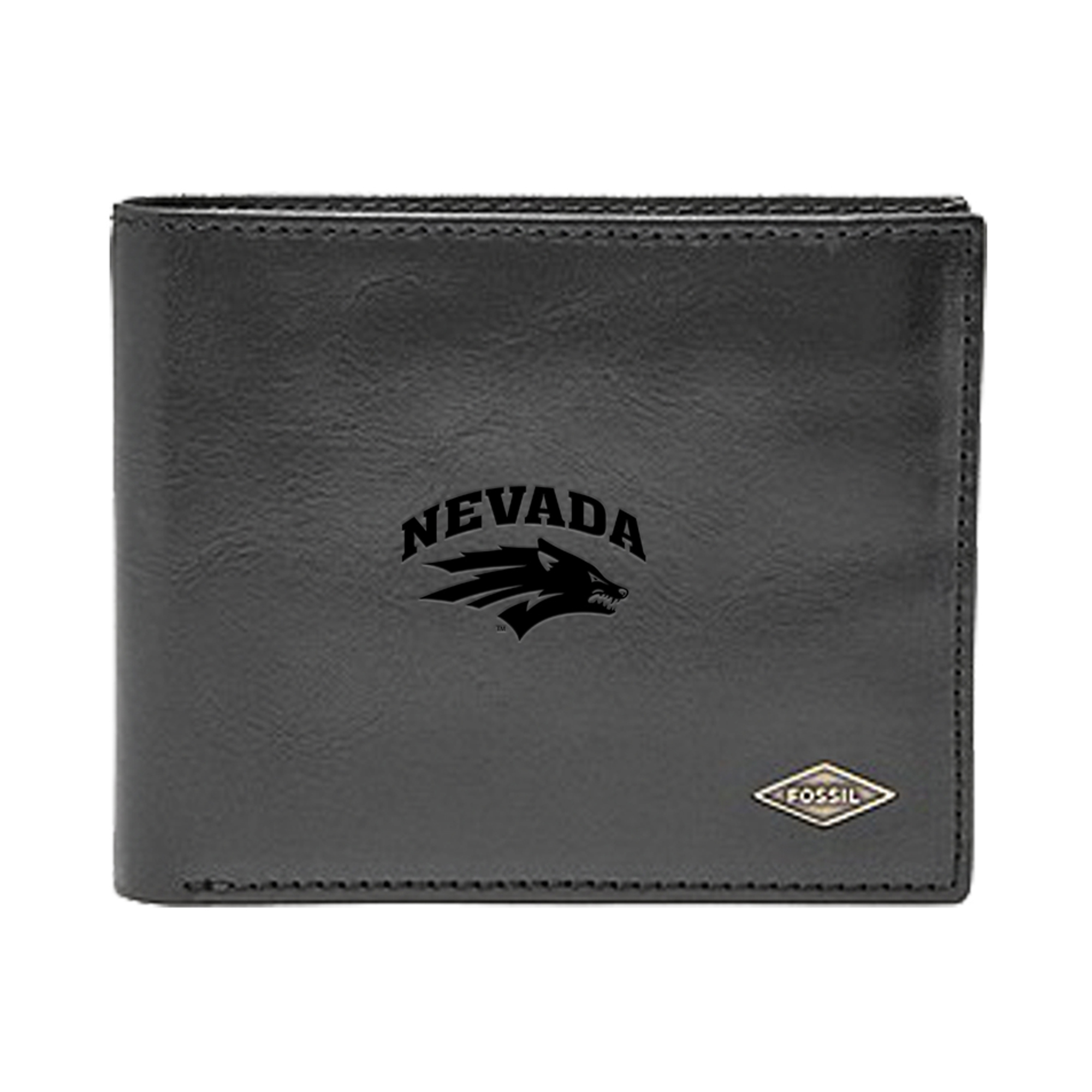Men's Fossil Nevada Wolf Pack Leather Ryan RFID Flip ID Bifold Wallet