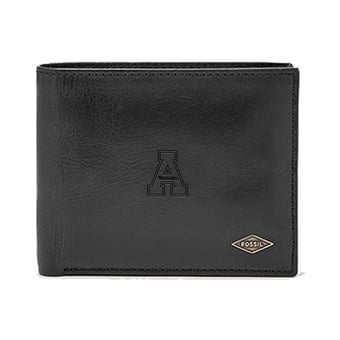 Men's Fossil Appalachian State Mountaineers Leather Ryan RFID Passcase Wallet
