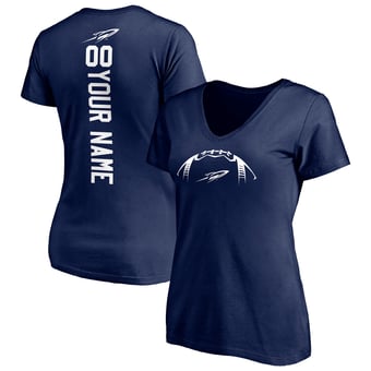 Women's Navy Toledo Rockets Playmaker Football Personalized Name & Number V-Neck T-Shirt