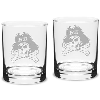 ECU Pirates 14oz. 2-Piece Classic Double Old-Fashioned Glass Set