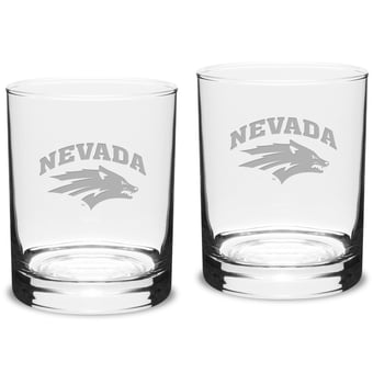 Nevada Wolf Pack 14oz. 2-Piece Classic Double Old-Fashioned Glass Set