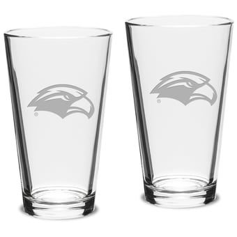Southern Miss Golden Eagles 16oz. 2-Piece Classic Pub Glass Set