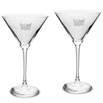 Tennessee Tech Golden Eagles Two-Piece Traditional 10oz. Martini Glass Set