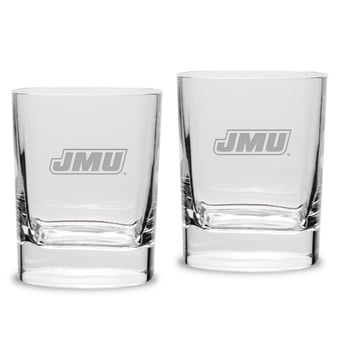 James Madison Dukes 2-Piece 11.75oz. Square Double Old Fashioned Glass Set