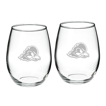 Delaware Fightin' Blue Hens 2-Piece 21oz. Stemless Wine Glass Set