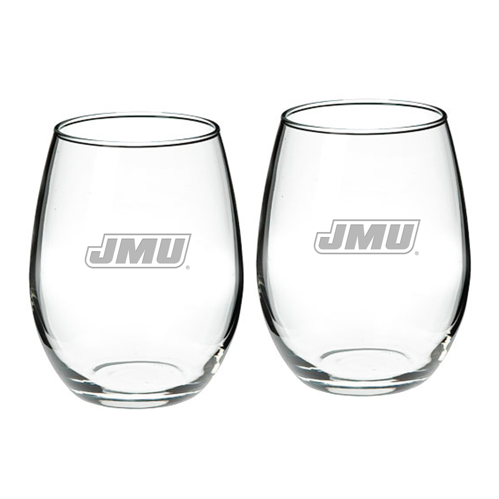James Madison Dukes 2-Piece 21oz. Stemless Wine Glass Set