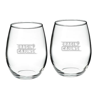 Louisiana Ragin' Cajuns 2-Piece 21oz. Stemless Wine Glass Set