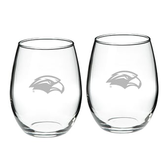 Southern Miss Golden Eagles 2-Piece 21oz. Stemless Wine Glass Set