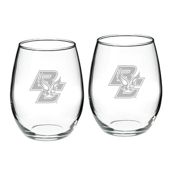 Boston College Eagles 2-Piece 21oz. Stemless Wine Glass Set