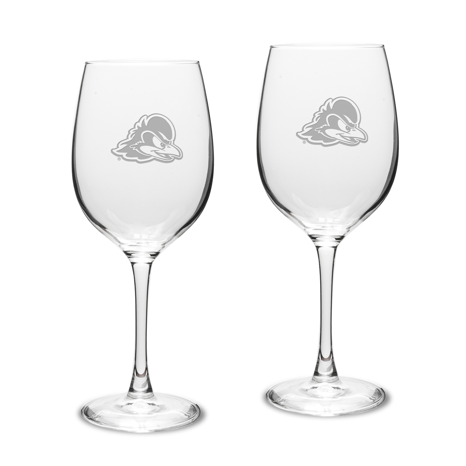 Delaware Fightin' Blue Hens 2-Piece 16oz. Traditional White Wine Glass Set
