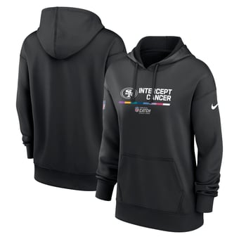 Women's Nike Black San Francisco 49ers NFL Crucial Catch Therma Performance Pullover Hoodie