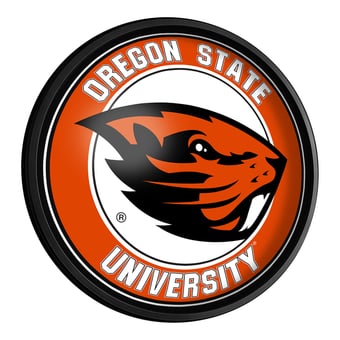 Oregon State Beavers 18'' Round Slimline Illuminated Wall Sign