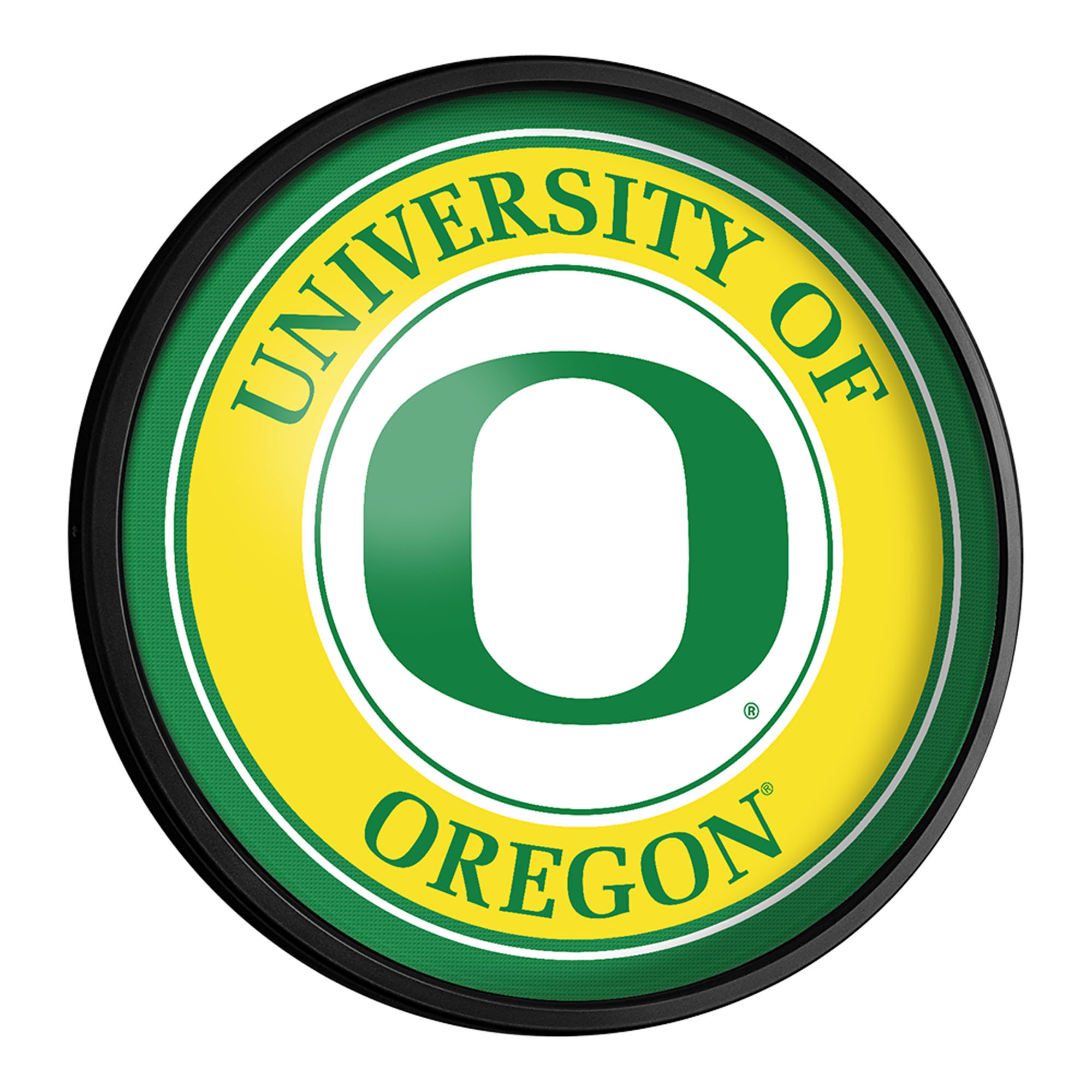 Oregon Ducks Logo 18'' Round Slimline Illuminated Wall Sign