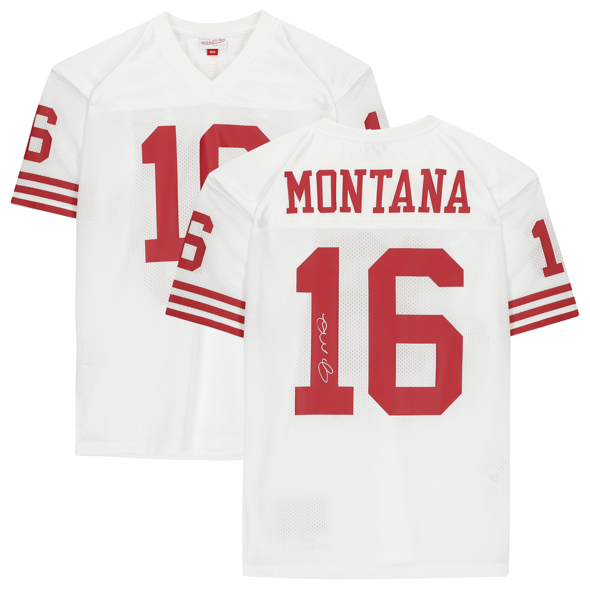 Joe Montana San Francisco 49ers Autographed White Mitchell & Ness Authentic Jersey
