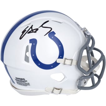 Edgerrin James Indianapolis Colts Autographed Riddell Speed Mini Helmet