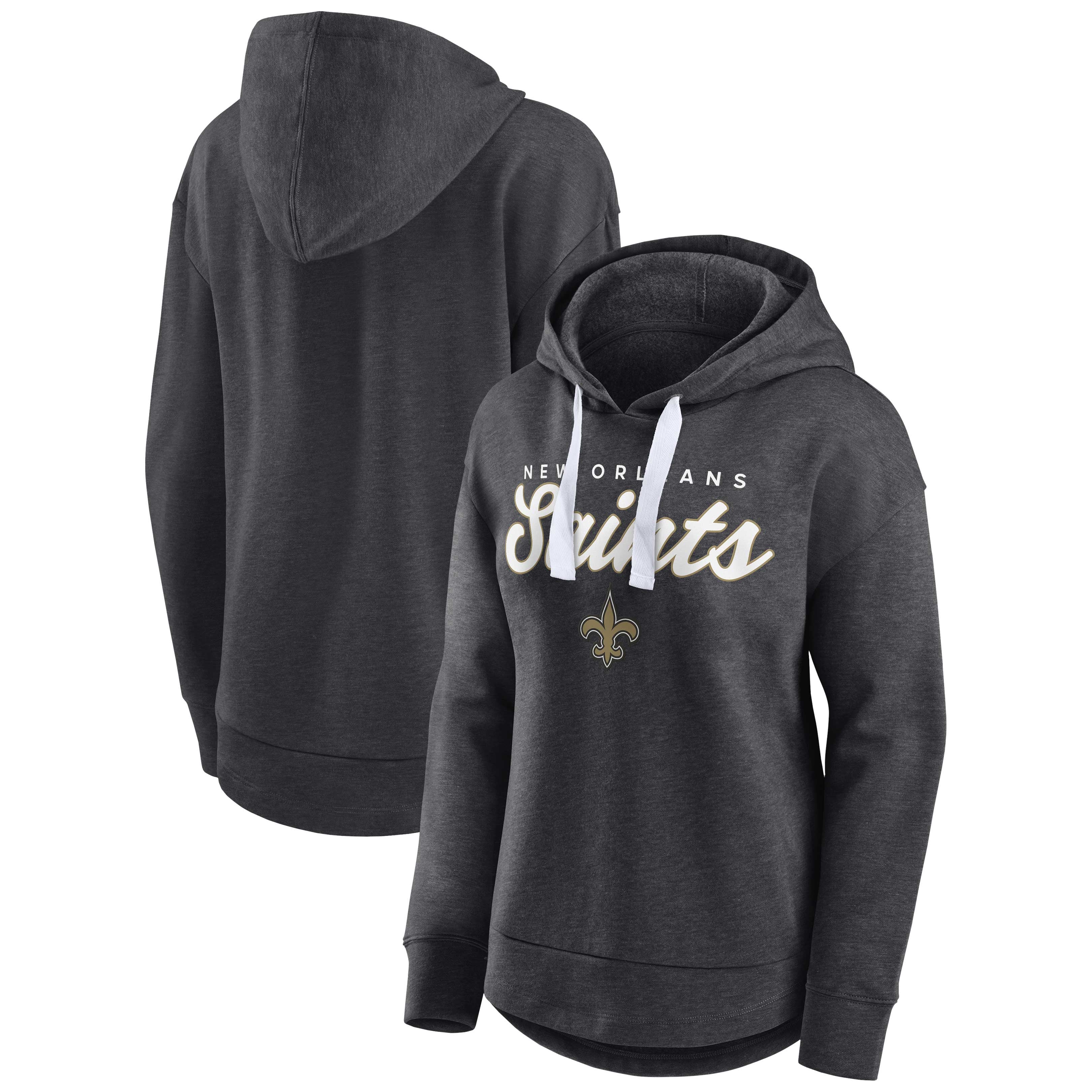 Women’s Fanatics Heather Charcoal New Orleans Saints Set To Fly Pullover Hoodie Women’s Fanatics Heather Charcoal New Orleans Saints Set To Fly Pullover Hoodie
