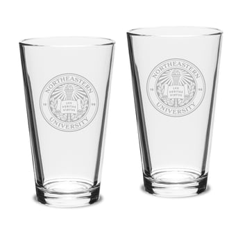 Northeastern Huskies 16oz. 2-Piece Classic Pub Glass Set
