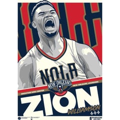 Phenom Gallery Zion Williamson New Orleans Pelicans 18'' x 24'' Serigraph Print