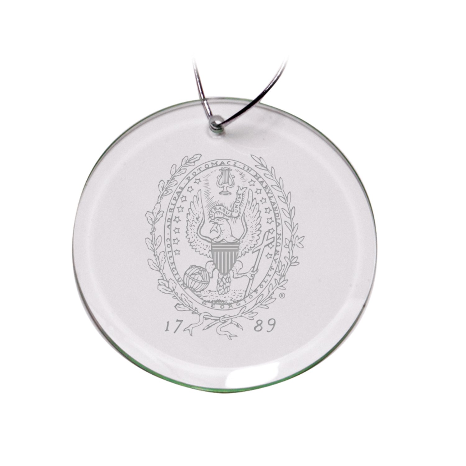Georgetown Hoyas 3'' Glass Round Ornament