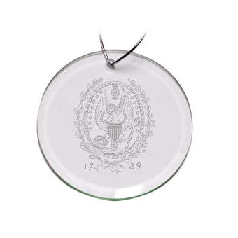 Georgetown Hoyas 3'' Glass Round Ornament