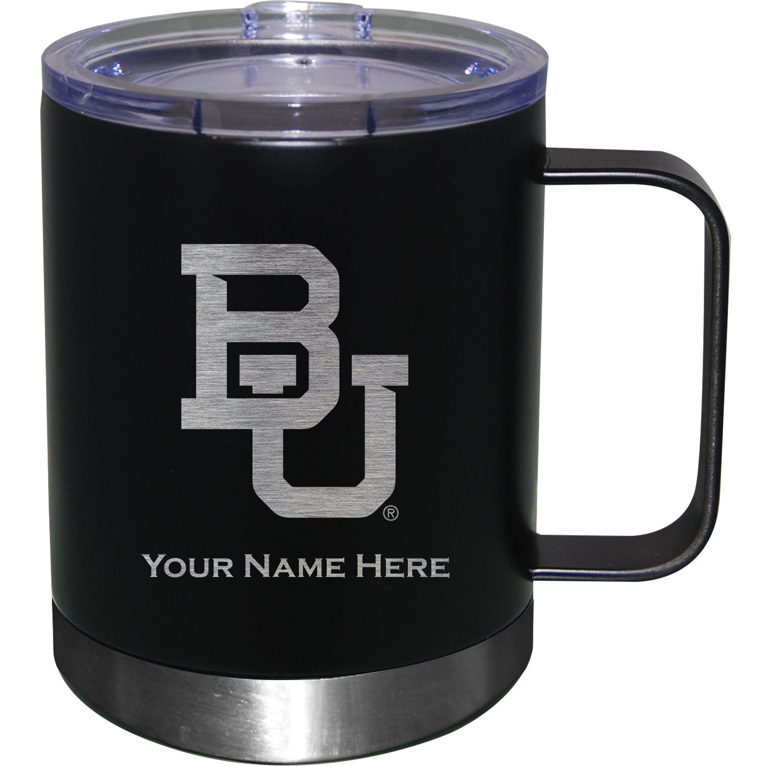 Baylor Bears 12oz. Personalized Stainless Steel Lowball with Handle