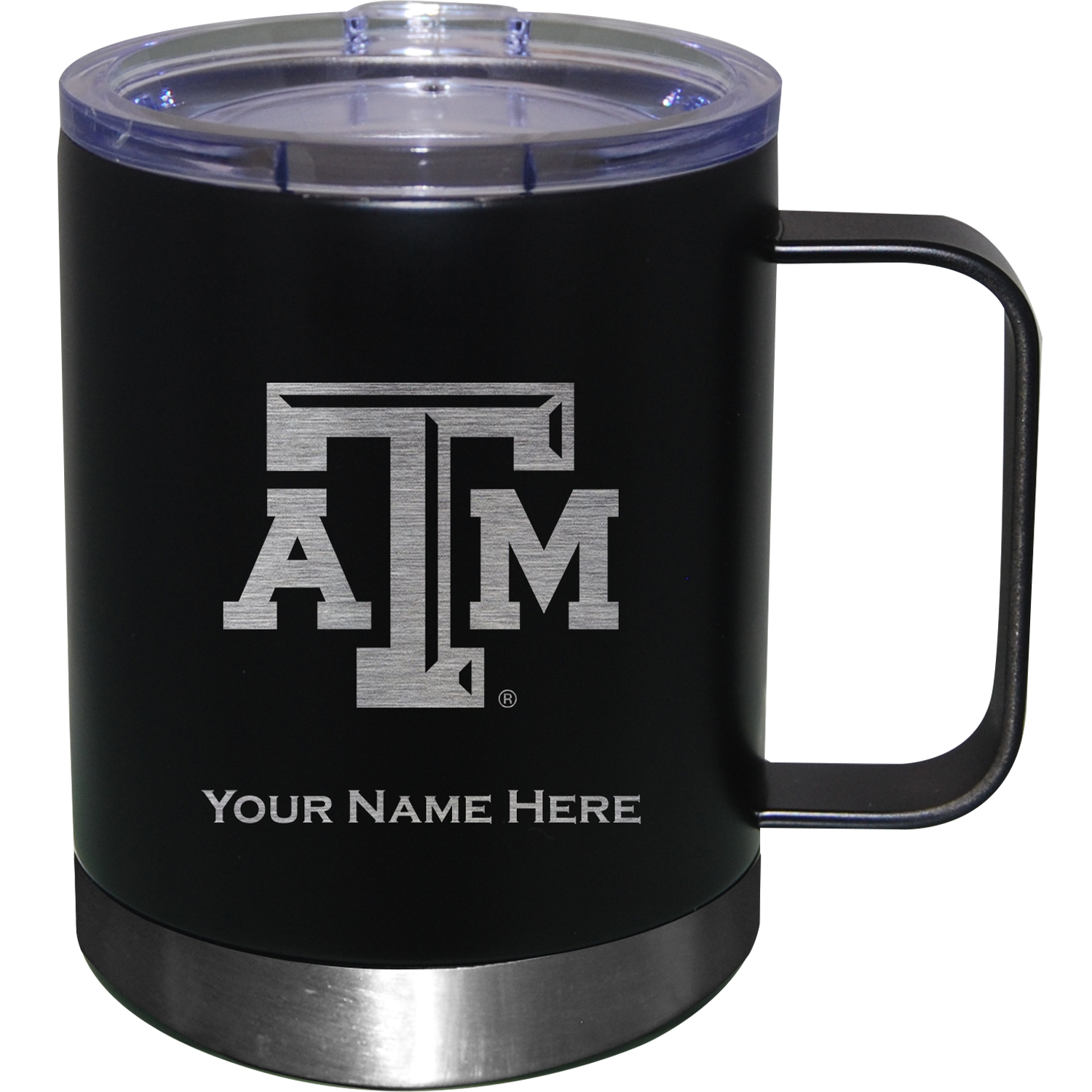Texas A&M Aggies 12oz. Personalized Stainless Steel Lowball with Handle